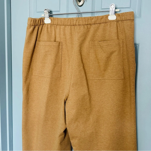 Lafayette 148 New York Webster Ultra Comfort French Terry Tan Pants Sepia Brown - Picture 13 of 16